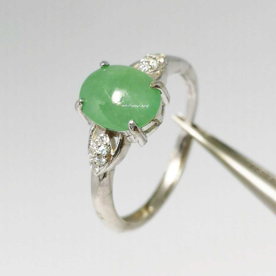 A Highly Translucent Burmese Natural Jadeite Ring (1 of 2)