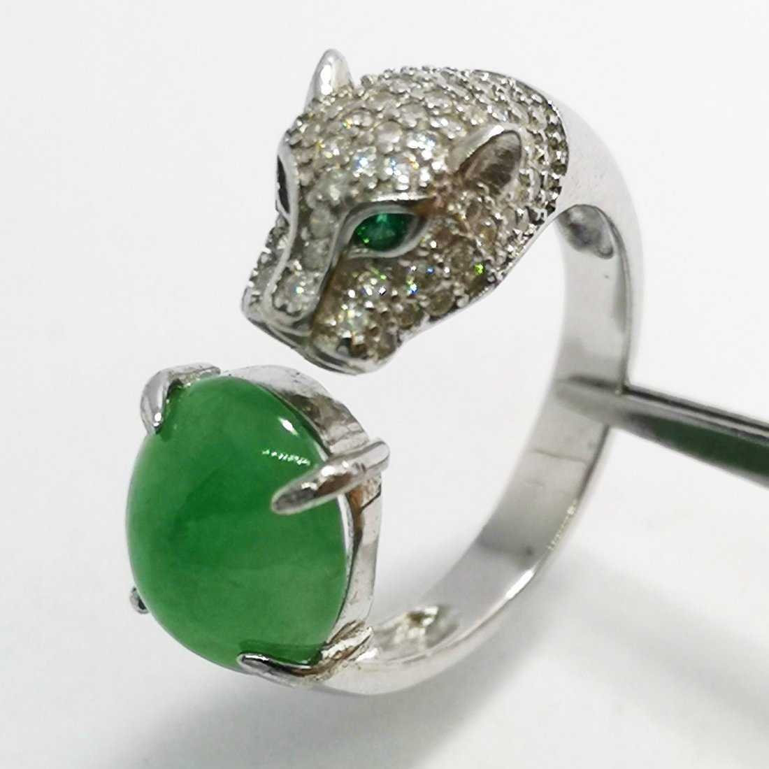 A Beautiful Burmese Green Jadeite Ring (1 of 2)