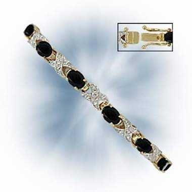 12 CT Sapphire Diamond 18K Bracelet (1 of 1)