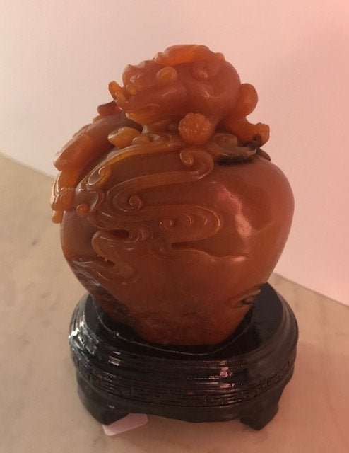 Carved Antique Dragon Seal Display (1 of 4)