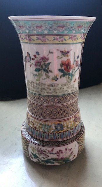 Antique Hand Painted Stackable Porcelain Vase Set (1 of 5)