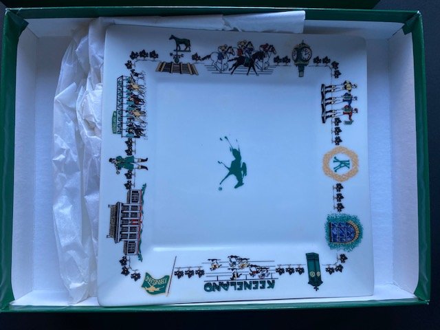 The Keeneland Collection 7" Square Plate-The Dish: Plate size: 7" x 7". Donated by a professor of University of Kentucky.