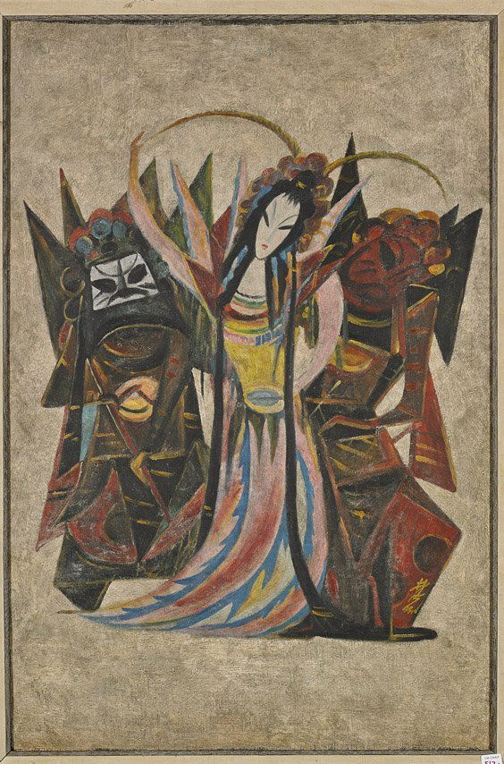 Chinese Oil Painting: Opera Figures 林风 (1 of 1)