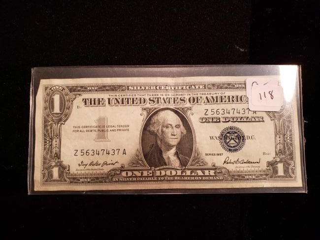 U.S. CURRENCY $1.00 SILVER CERTIFICATE (1 of 1)