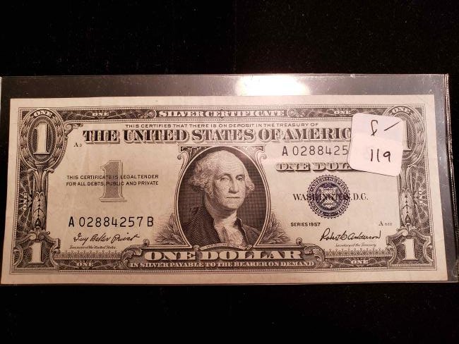 U.S. CURRENCY $1.00 SILVER CERTIFICATE (1 of 1)