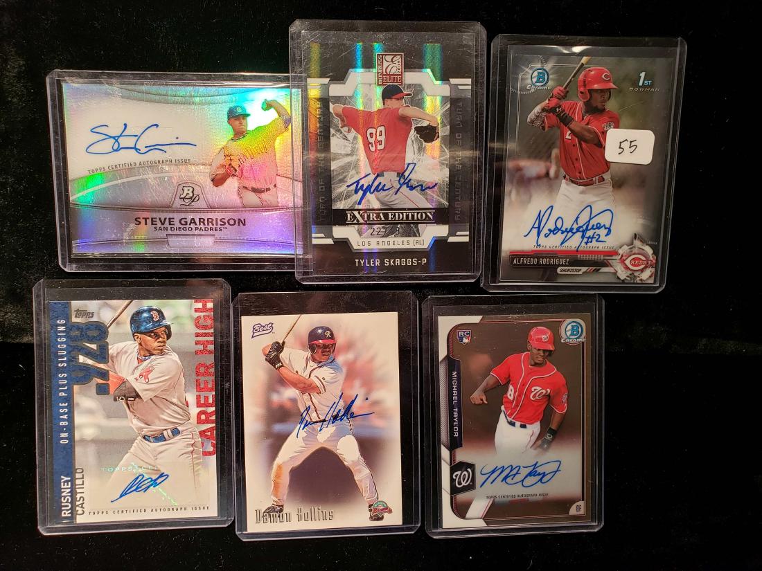 LOT OF 6 ROOKE MLB BASEBALL AUTOGRAPHED PROSPECT CARDS (1 of 1)