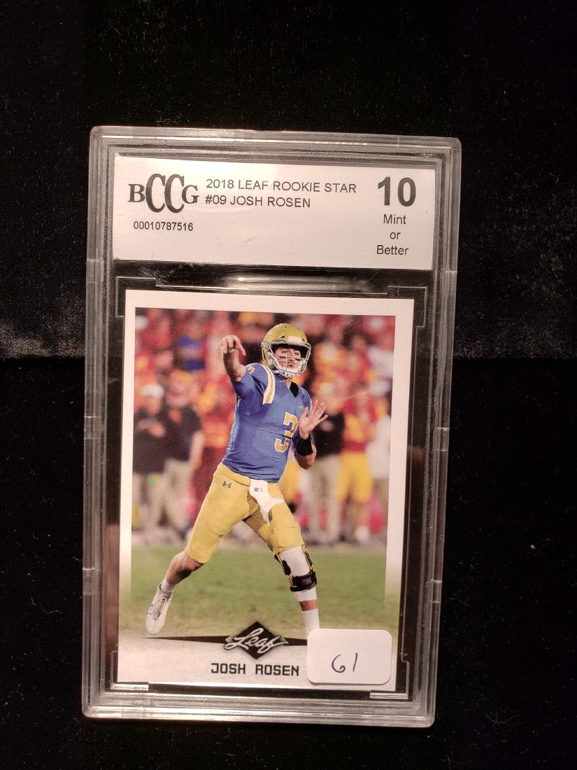 BCCG SLABBED GRADED FOOTBALL CARD JOSH ROSEN GEM MINT (1 of 1)