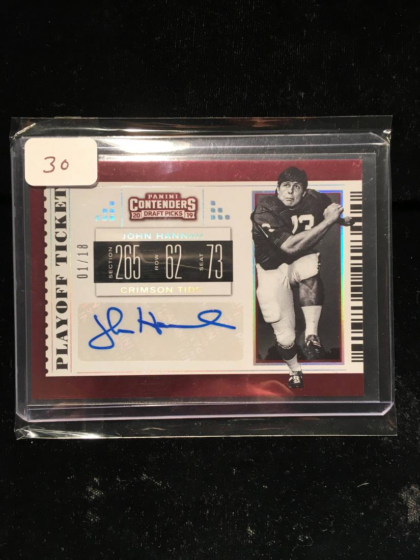 JOHN HANNAH NEW ENGLAND PATRIOTS SSP AUTOGRAPHED CARD (1 of 1)
