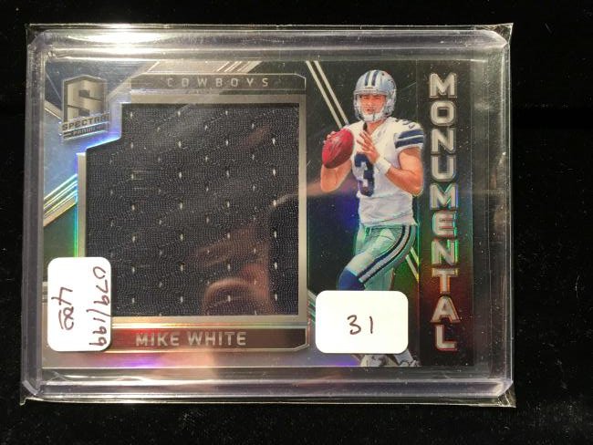 MIKE WHITE DALLAS COWBOYS JUMBO ROOKIE JERSEY CARD (1 of 1)