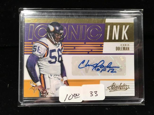 MINNESOTA VIKINGS HALL OF FAMER CHRIS DOLEMAN SIGNATURE (1 of 1)
