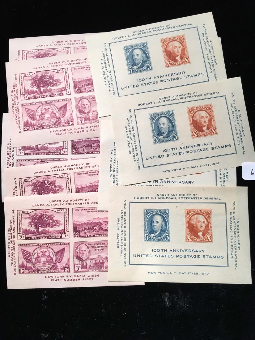 LOT OF 10 MINT POSTAGE STAMPS SOUVENIER SHEET (1 of 1)