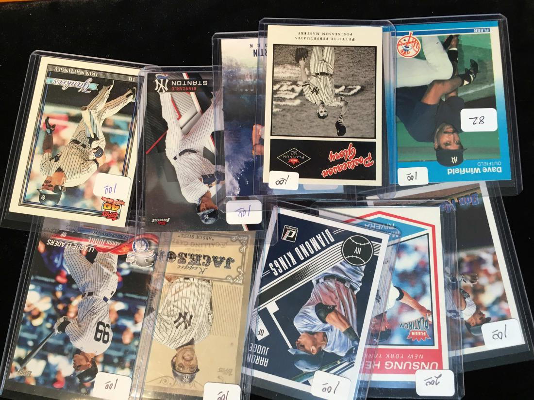 BASEBALL CARD COLLECTION STARS ROOKIES INSERTS HOFERS: LOT OF 10 NEW YOR YANKEES BASEBALL CARDS DAVE WINFIELD, PETTITTE, BILLY MARTIN STANTON, JUDGE