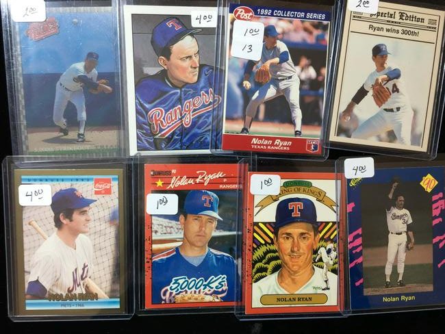 NOLAN RYAN THE RYAN EXPRESS BASEBALL CARD AND INSERT (1 of 1)