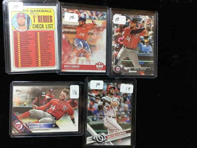BRYCE HARPER WASHINGTON NATS BALL CARD LOT (1 of 1)