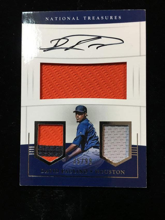 NATIONAL TREASURES BASEBALL AUTOGRAPHED TRIPLE PATCH (1 of 1)