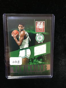 NBA LEGENDS GAME USED MEMORABILIA CARD: ROBERT PARRISH BOSTON CELTICS NBA BASKETBALL GAME USED JERSEY RELIC