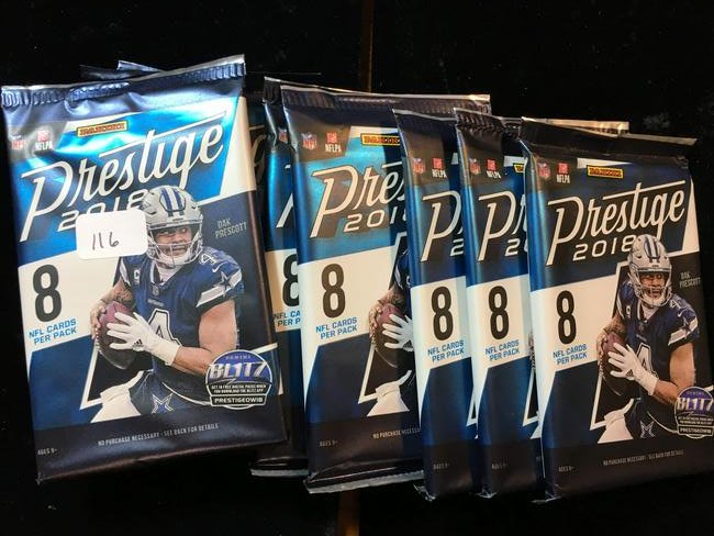 LOT OF 8 SEALED FOIL PACKS 2018 PANINI PRESTIGE: SEALED FOIL PACKS 2018 PANINI PRESTIGE FOOTBALL