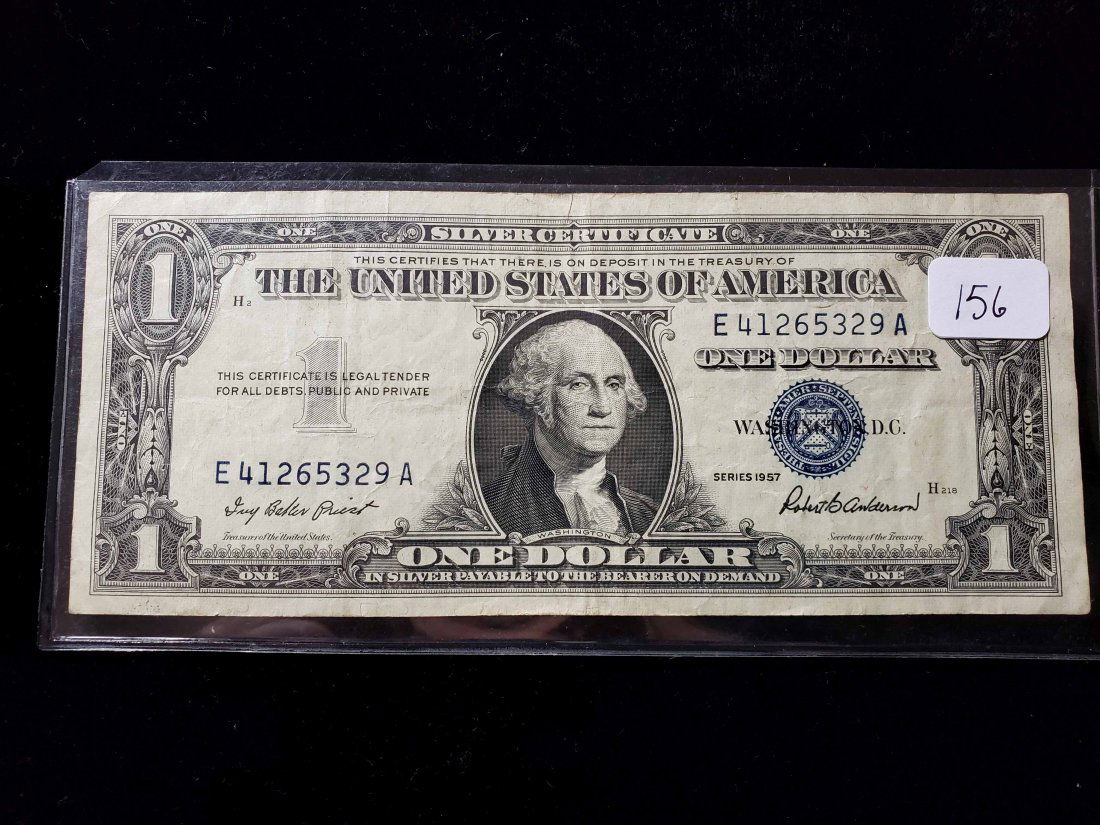 UNITED STATES CURRENCY 1957  SILVER CERTIFICATE (1 of 1)