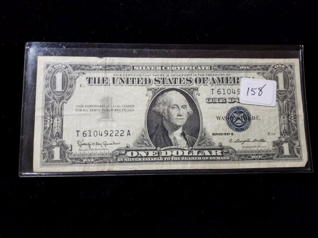 UNITED STATES CURRENCY 1957B SILVER CERTIFICATE (1 of 1)