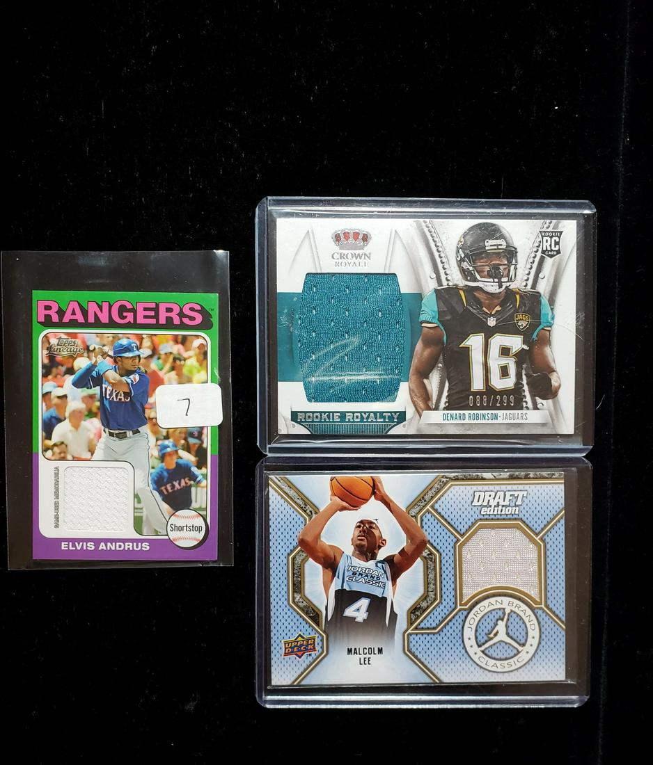 ASSORTED GAME USED JERSEY RELIC CARDS (1 of 1)