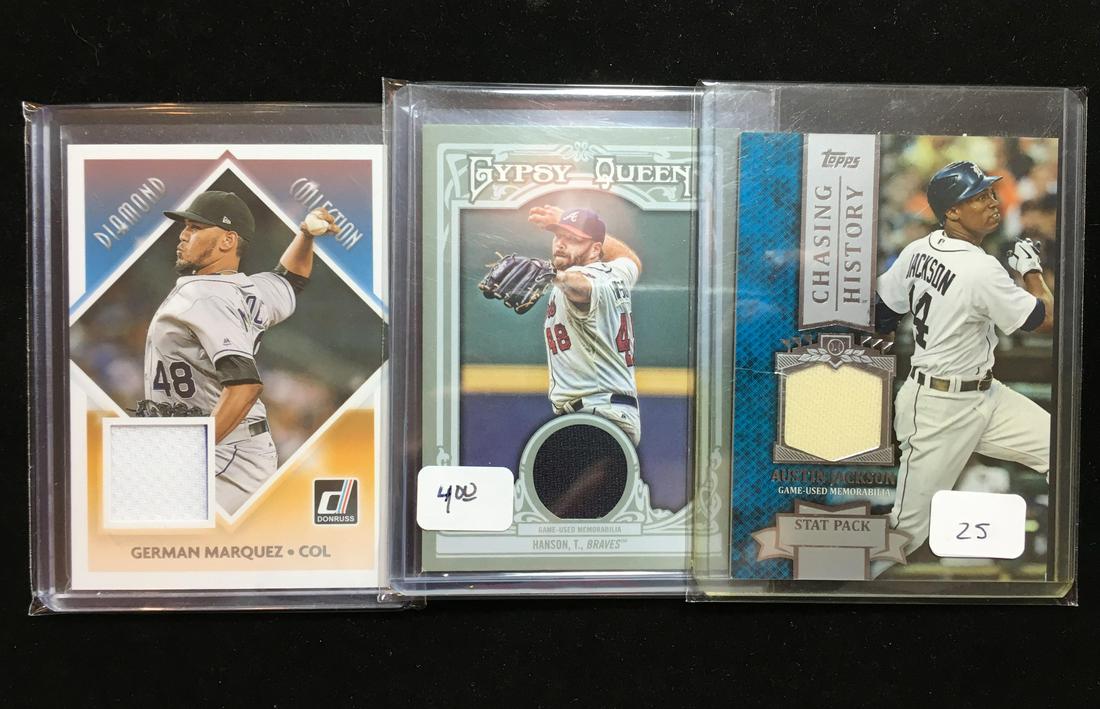 BASEBALL GAME USED JERSEY RELIC CARD LOT (1 of 1)