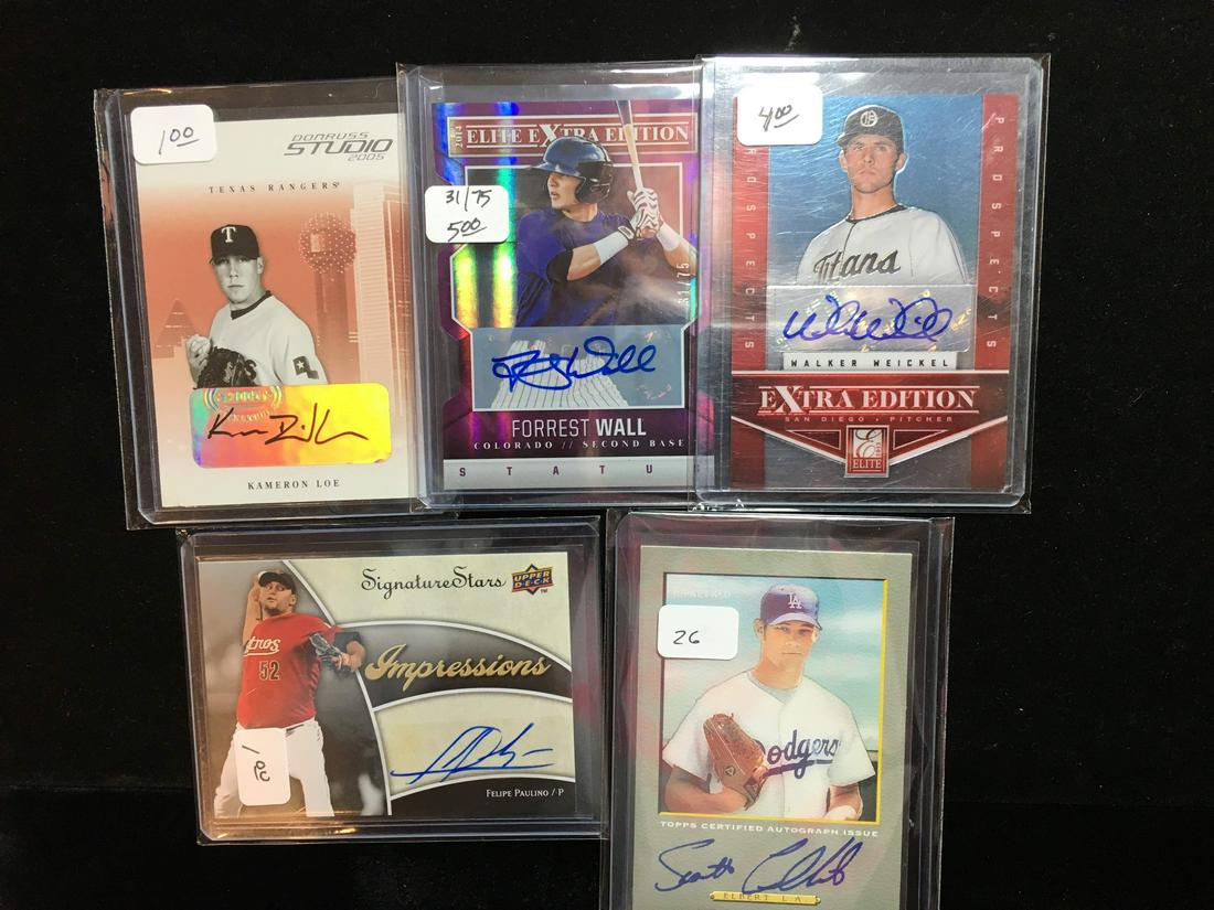 AUTOGRAPHED BASEBALL ROOKIE AND PROSPECT SIGNATURE CARD (1 of 1)