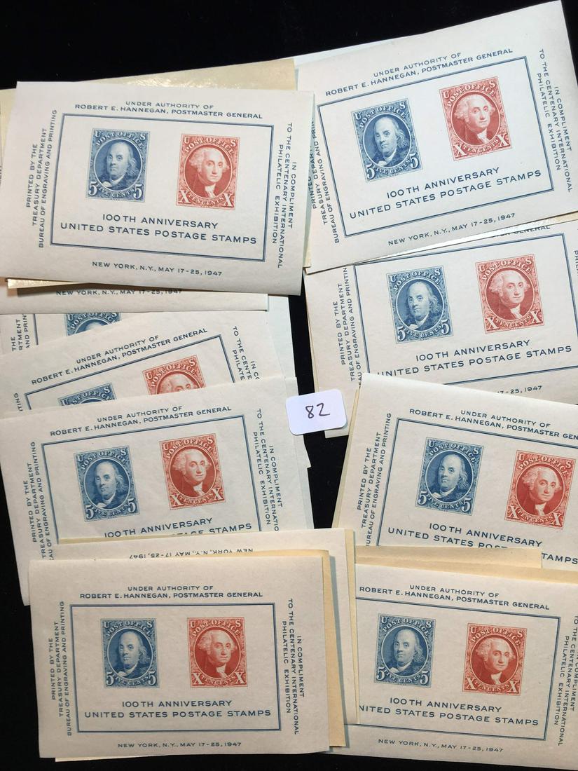 US 1947 CIPEX 100th Anniversary Souvenir Sheet, US (1 of 2)