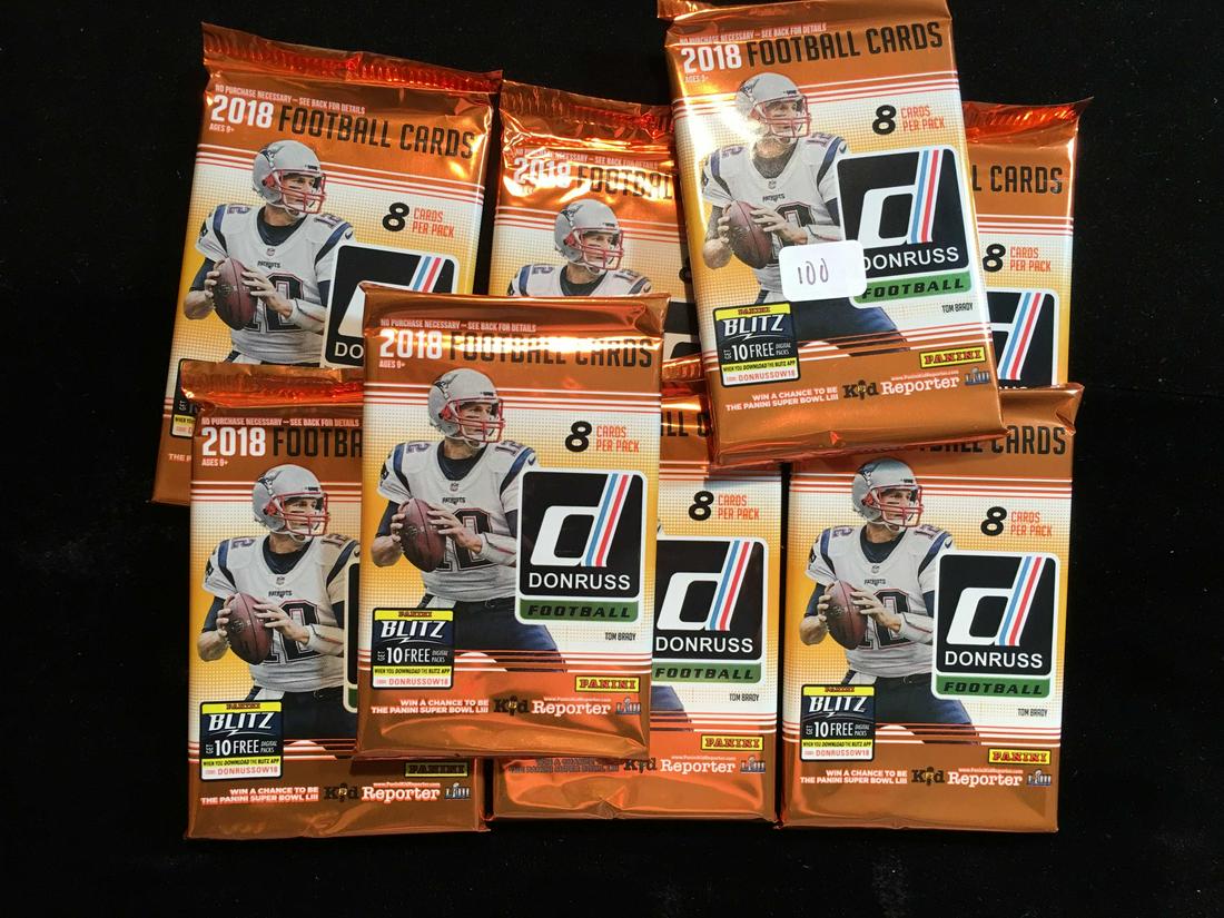 LOT OF 8 2018 DONRUSS FOOTBALL UNOPENED SEALED BLASTER (1 of 1)