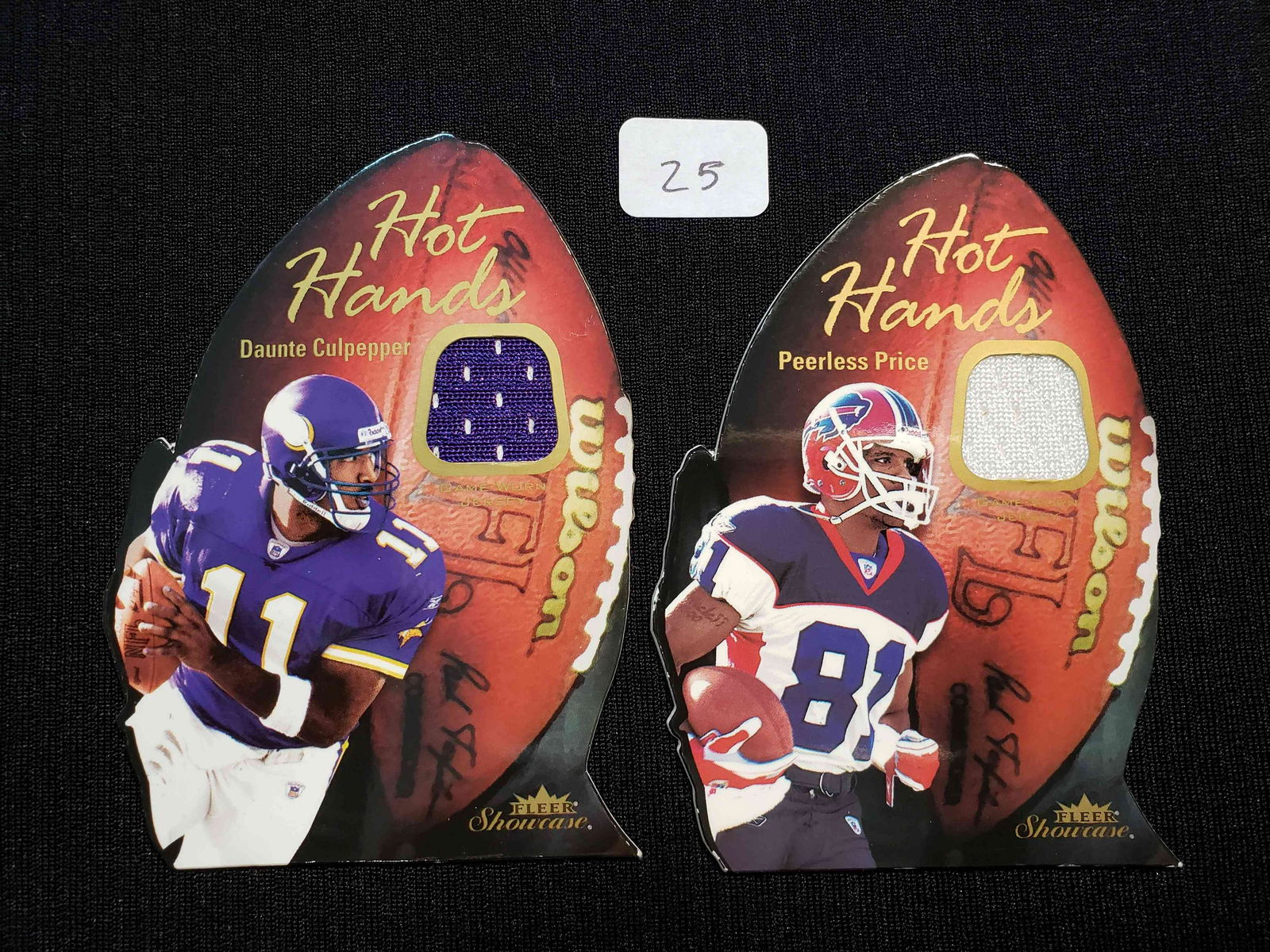 FLEER FOOTBALL DIE CUT SERIAL NUMBERED JERSEY CARDS (1 of 1)