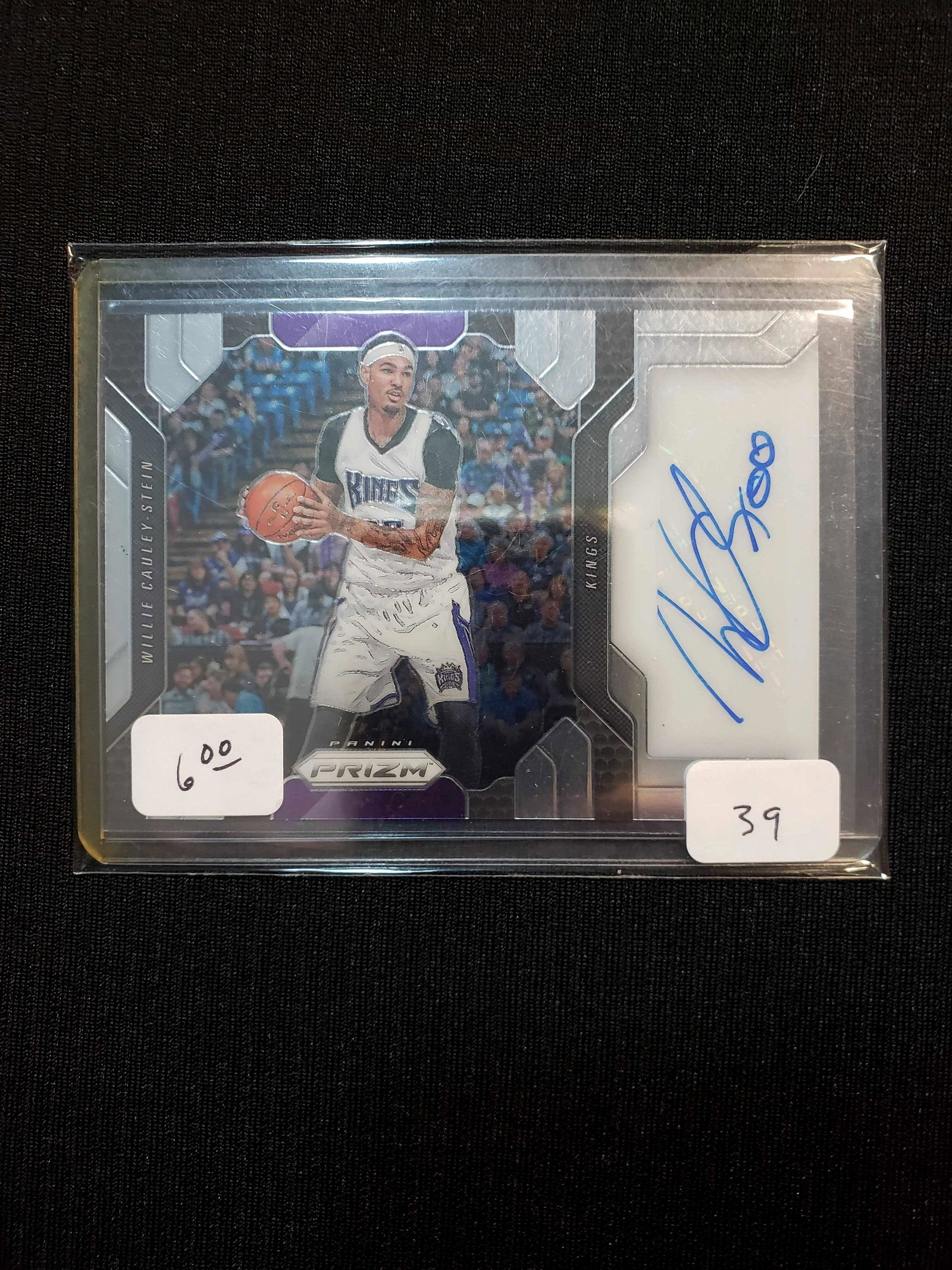 PANINI PRIZM BASKETBALL AUTOGRAPHED CARD: WILLIE CAULEY-STEIN SACRAMENTO KINGS AUTOGRAPHED CARD