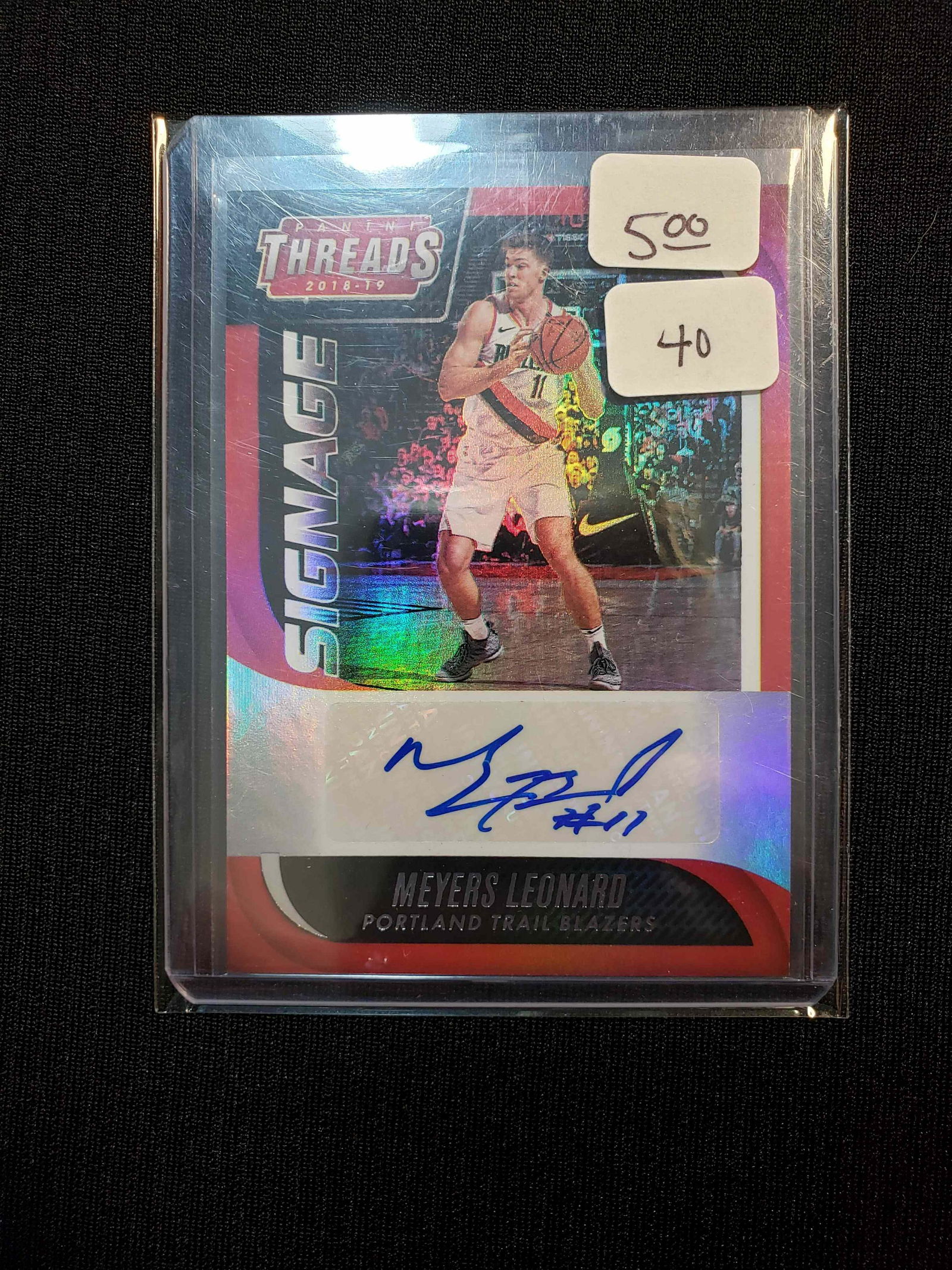 2018-'29 PANINI THREADS BASKETBALL SIGNATURE CARD (1 of 1)