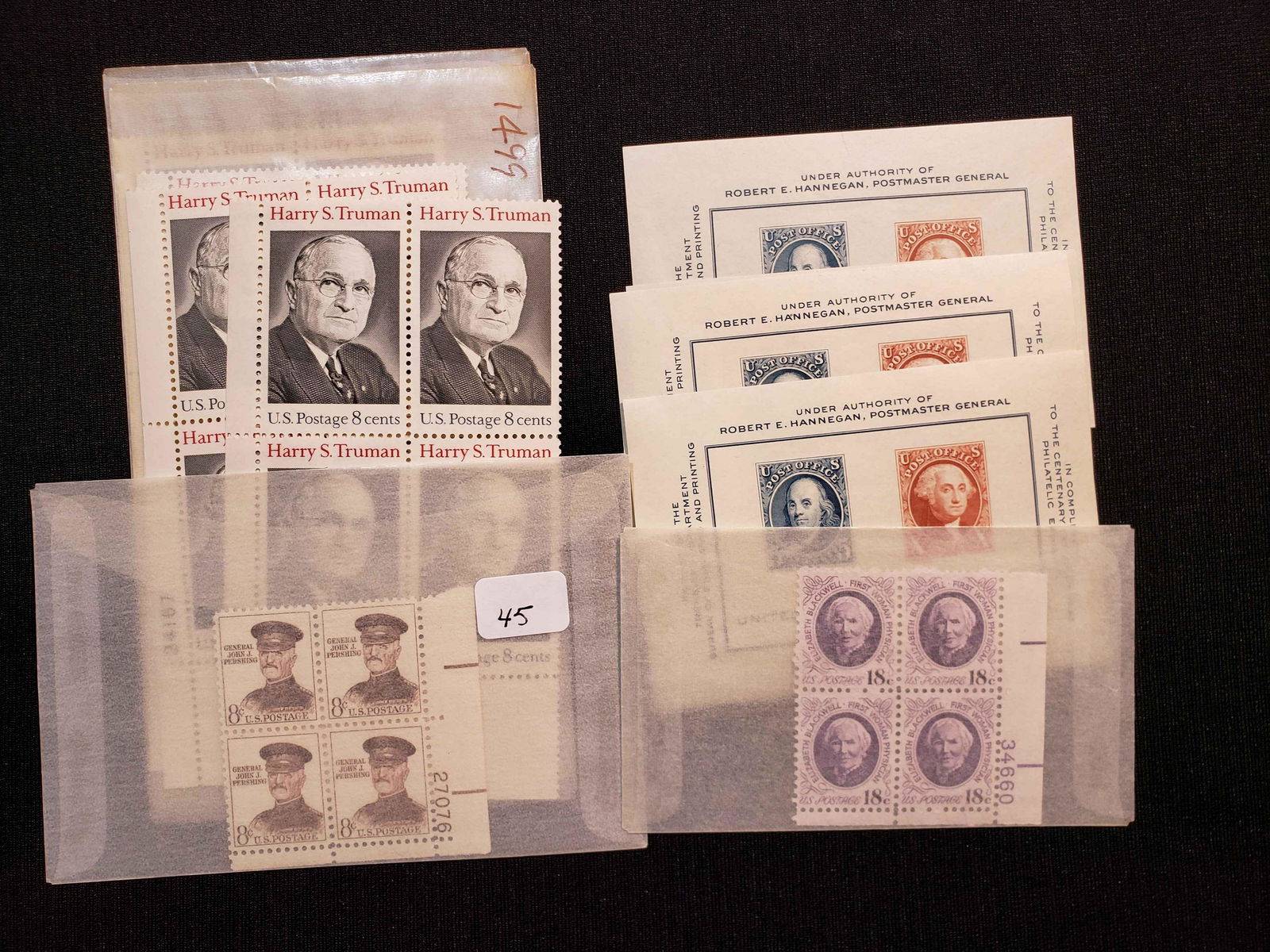 UNITED STATES POSTAGE STAMP COLLECTION (10) MINT PLATE (1 of 1)