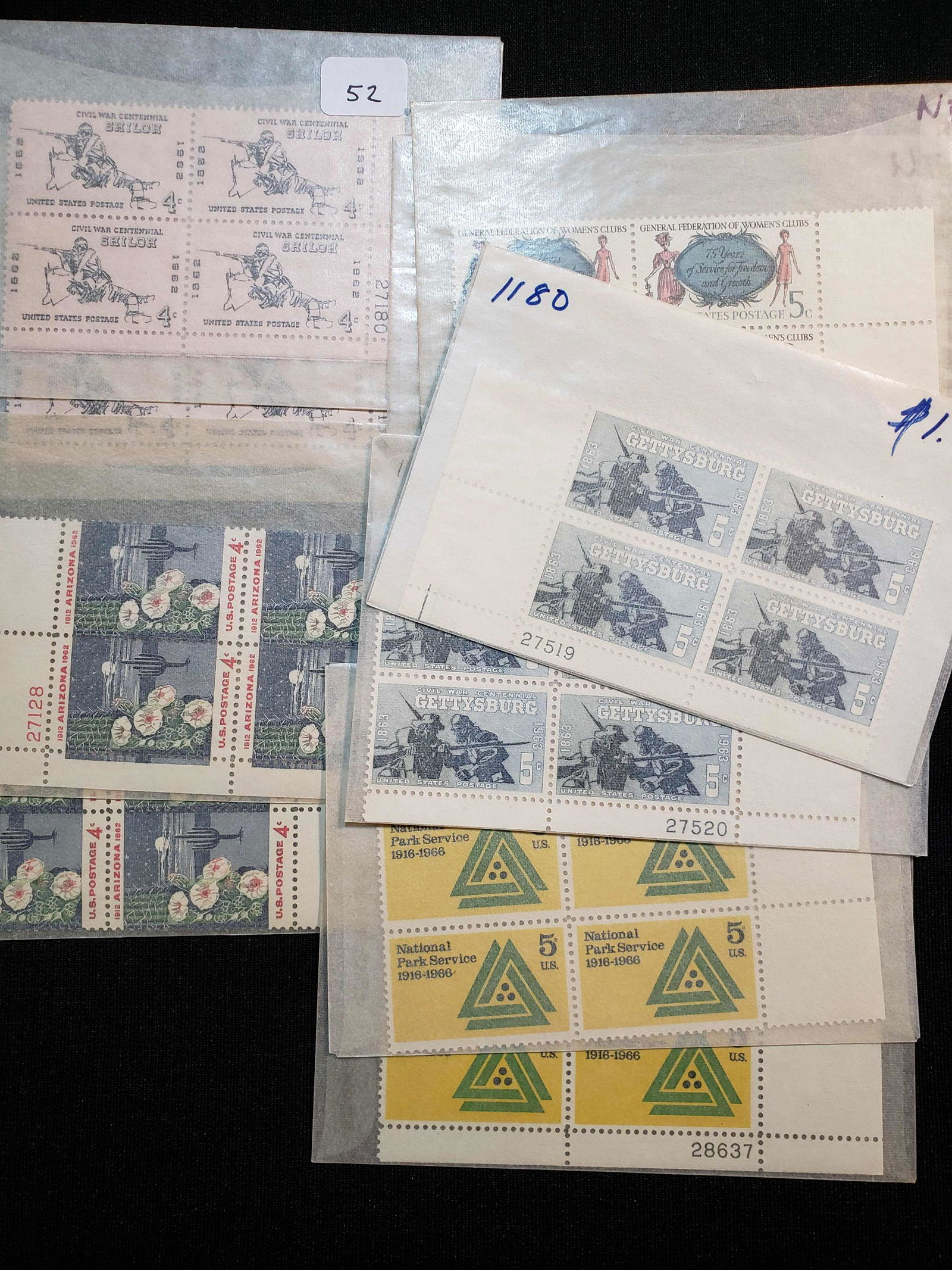 UNITED STATES POSTAGE STAMP COLLECTION (10) MINT PLATE (1 of 1)