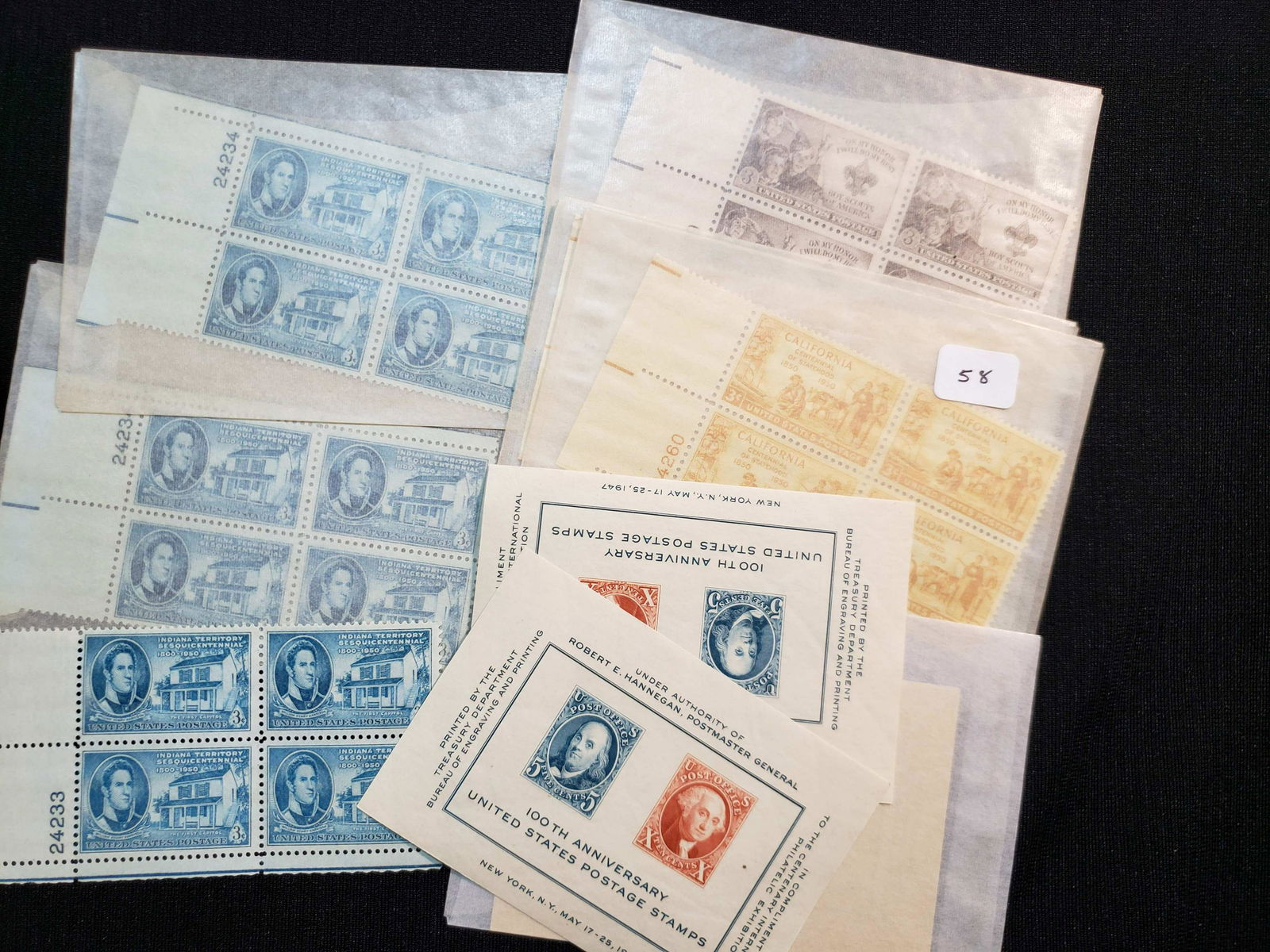 UNITED STATES POSTAGE STAMP COLLECTION (10) MINT PLATE (1 of 1)