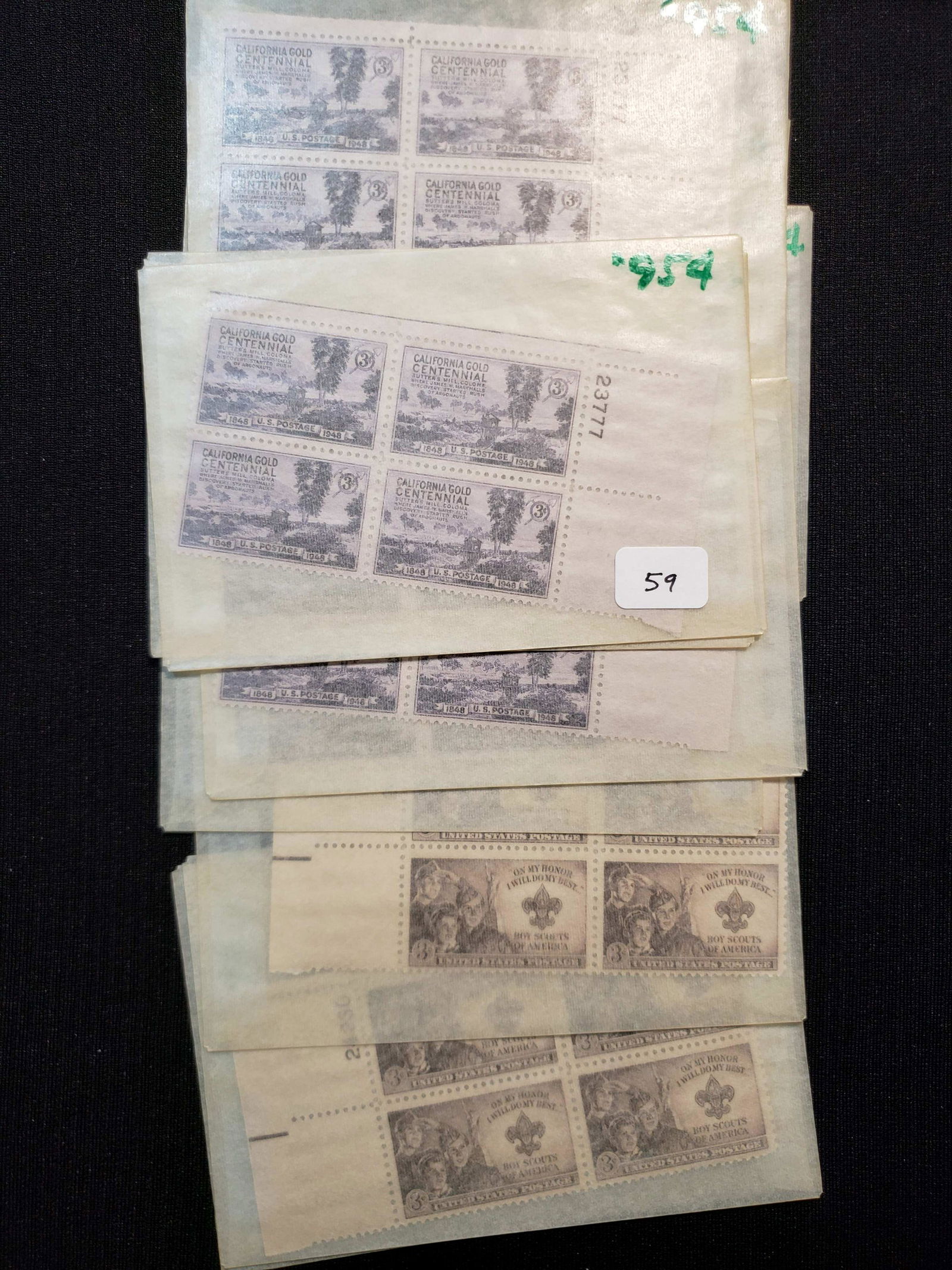 UNITED STATES POSTAGE STAMP COLLECTION (10) MINT PLATE (1 of 1)