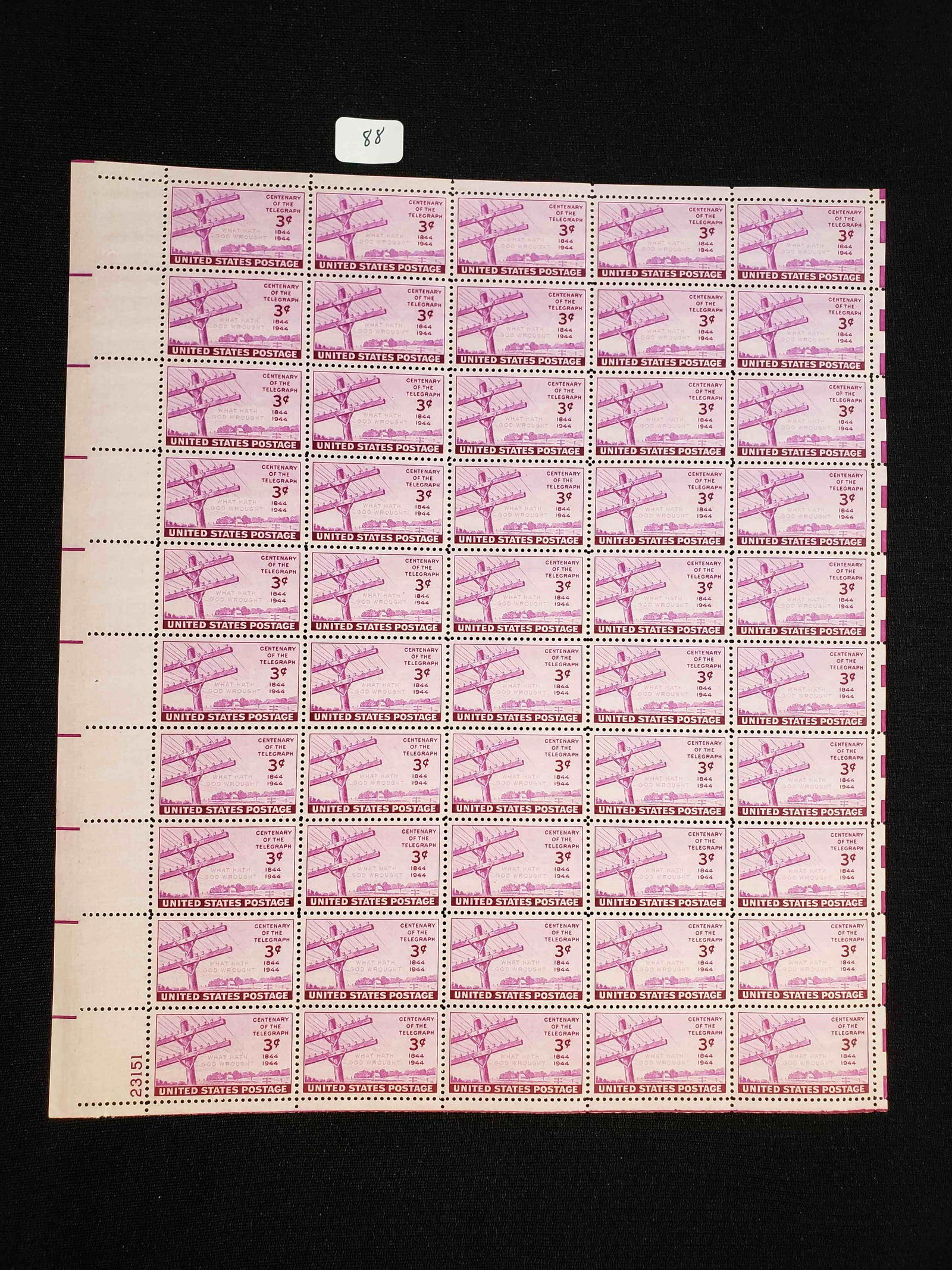 US MINT POSTAGE STAMPS FULL MINT STAMP SHEET (1 of 1)