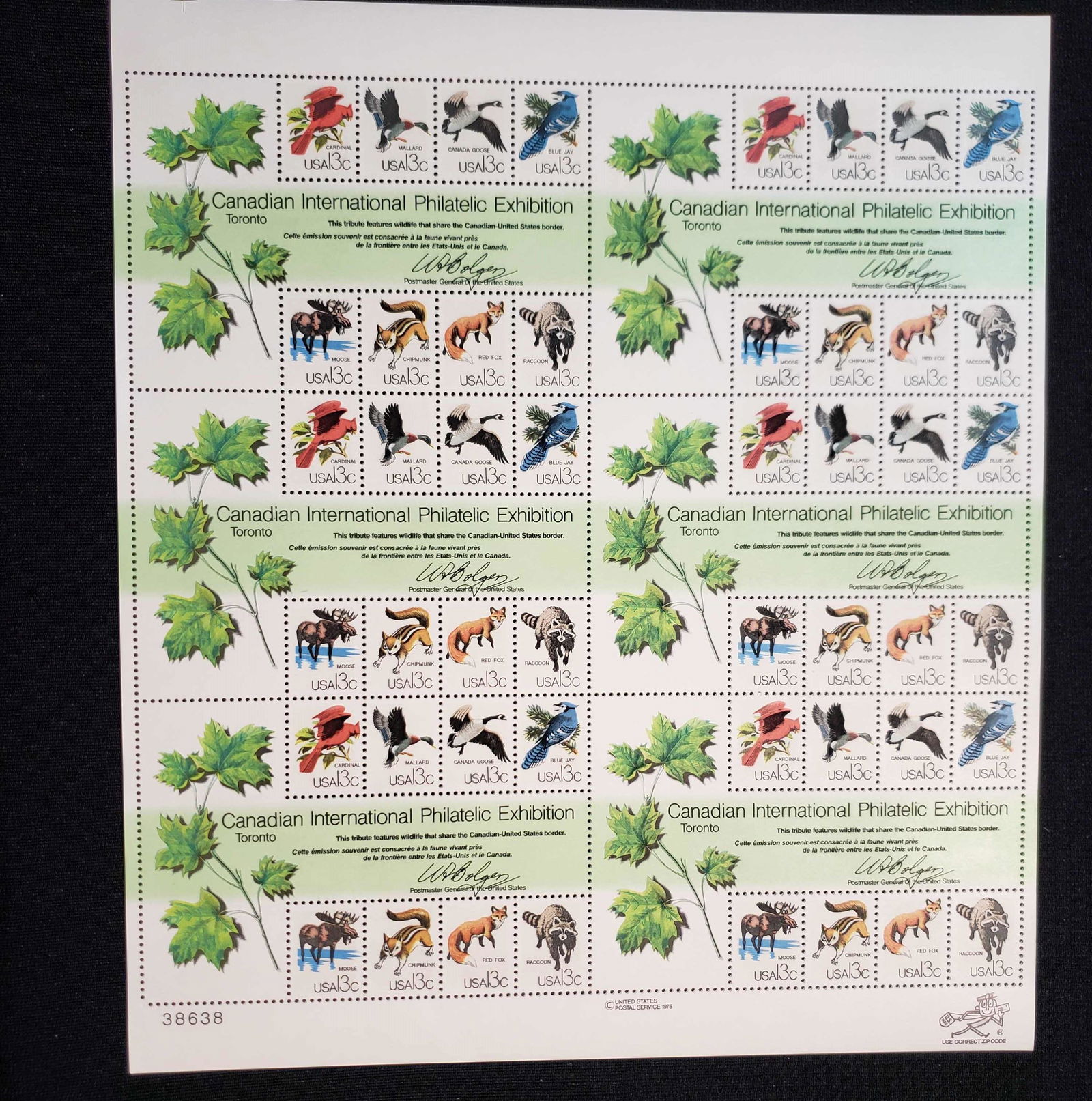 US MINT POSTAGE STAMPS FULL MINT STAMP SHEET (1 of 1)