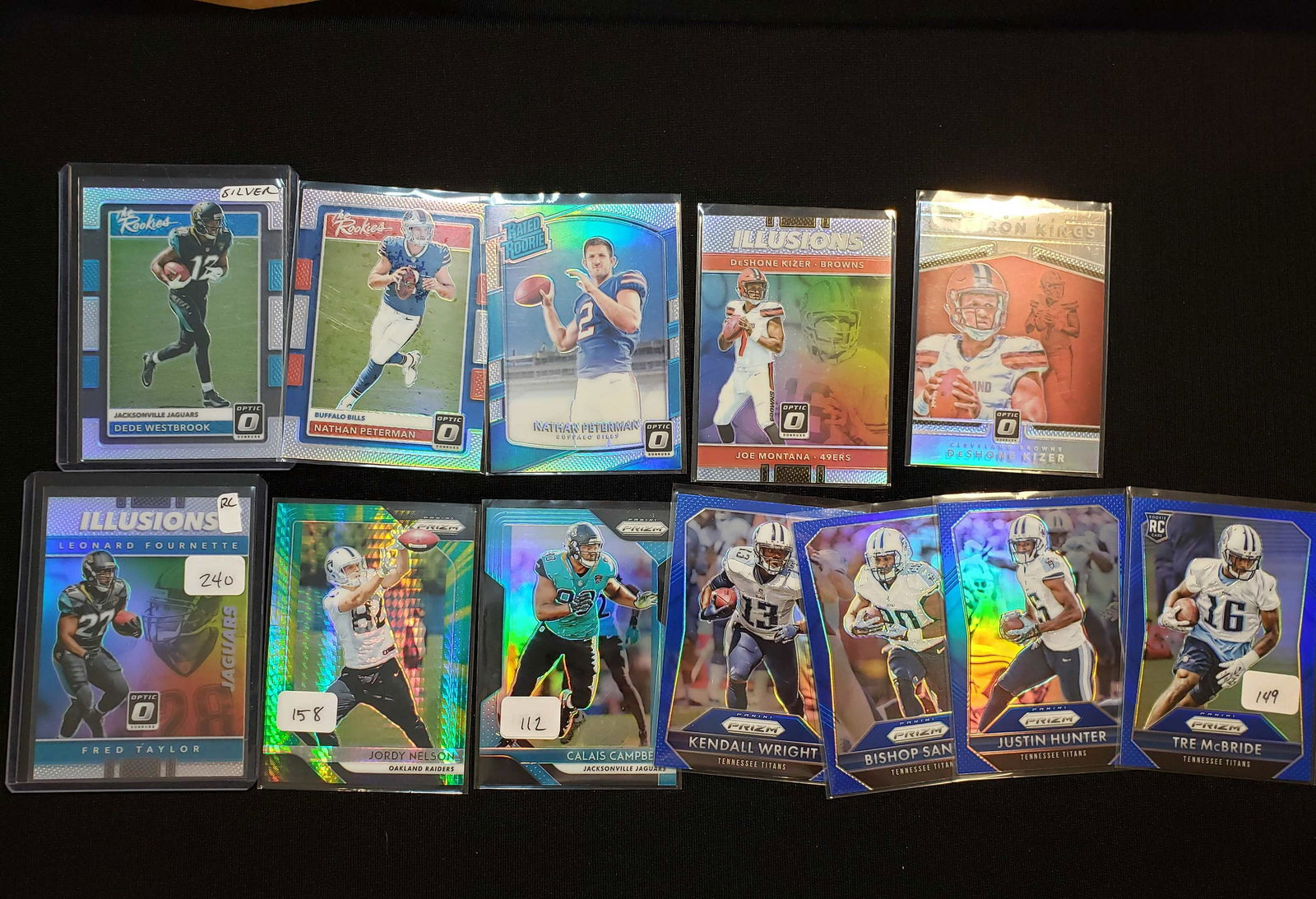 PANINI PRIZM FOOTBALL COLORED PRIZMS LOT PRIZM PARALLEL (1 of 1)
