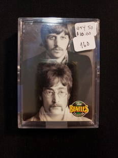 THE BEATLES TRADING CARDS: JOHN, PAUL, GEORGE AND RINGO 50 TRADING CARDS IN ACRYLIC HOLDER