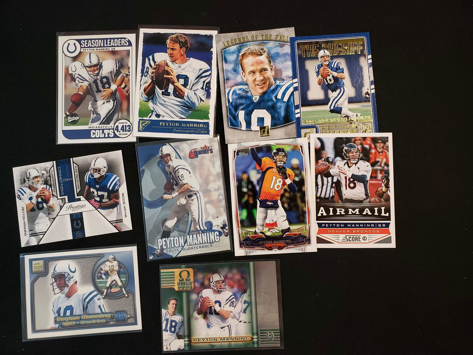 PEYTON MANNING INDIANAPOLIS COLTS AND BRONCOS: PEYTON MANNING FOOTBALL CARD