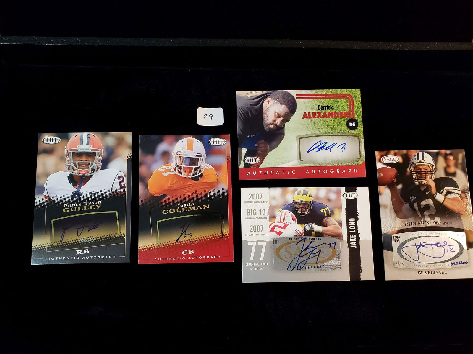 NFL FOOTBALL ROOKIE SIGNATURE CARDS (1 of 1)