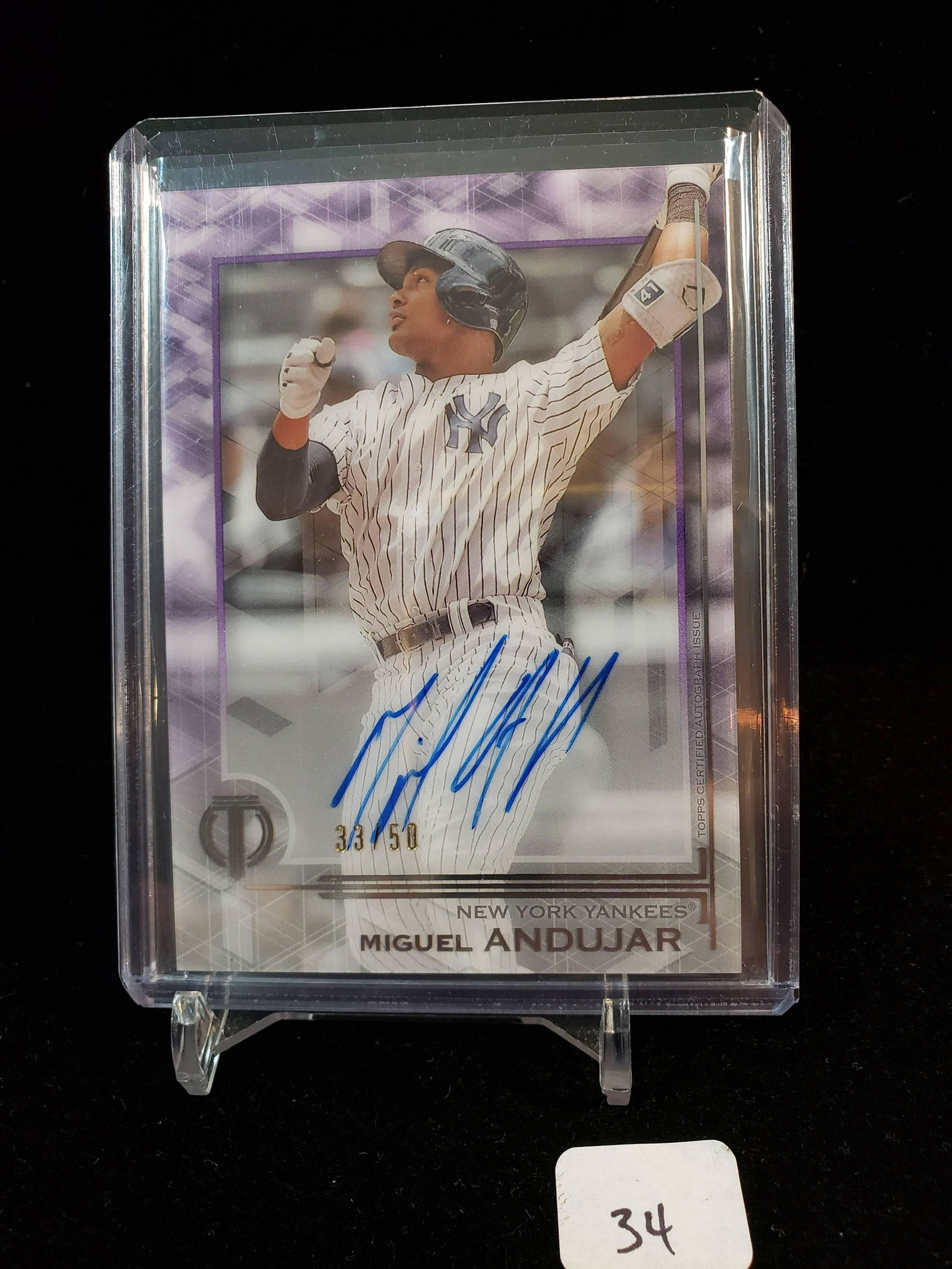 MIGUEL ANDUJAR NEW YORK YANKEES SSP ON-CARD AUTOGRAPH (1 of 2)