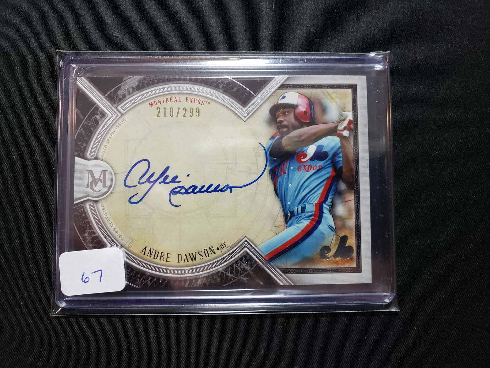 ANDRE DAWSON "THE HAWK" NUMBERED AUTO GRAPHED CARD (1 of 1)