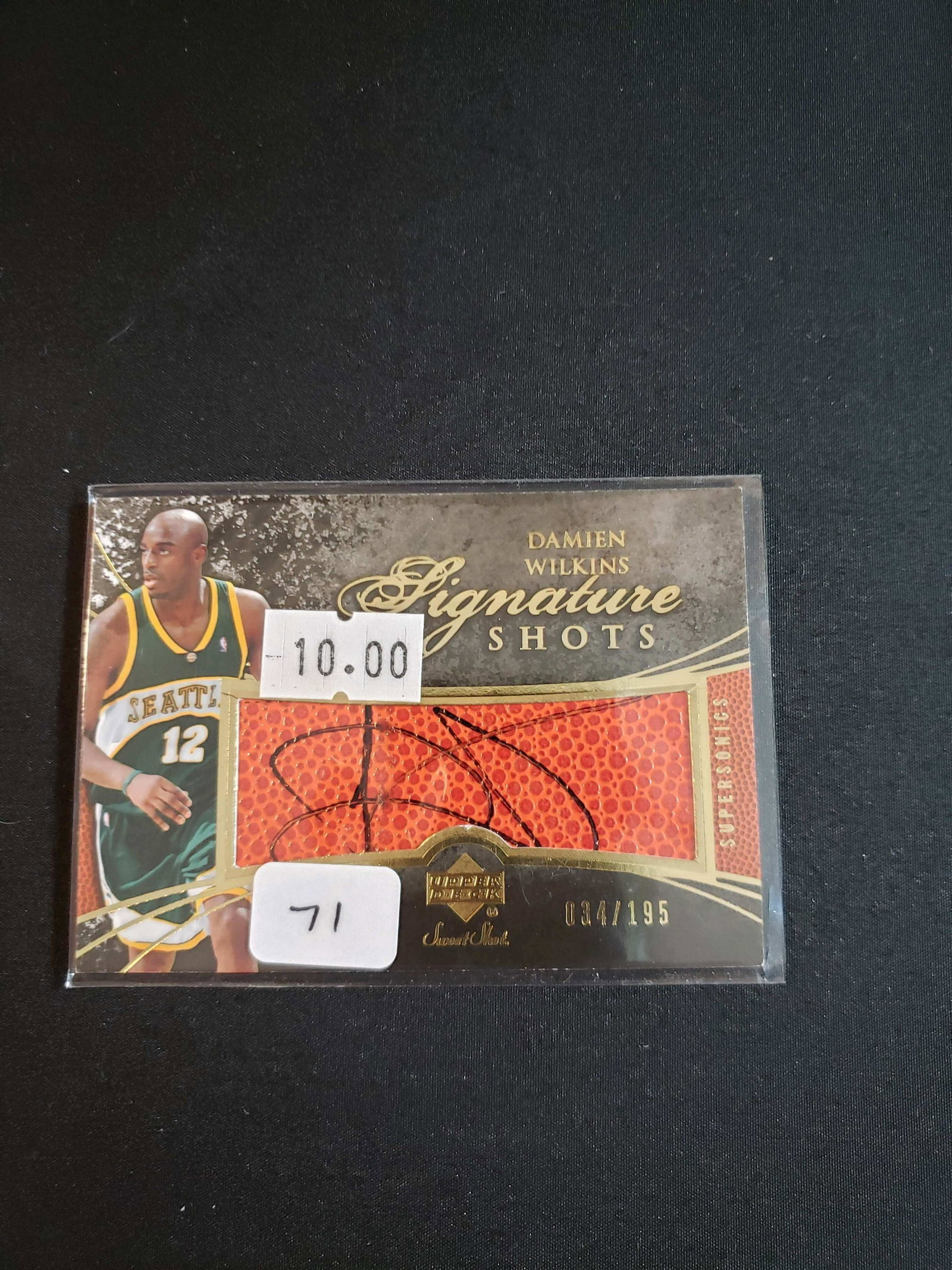 DAMIEN WILKENS SIGNATURE SHOTS AUTOGRAPHED GAME BALL (1 of 1)