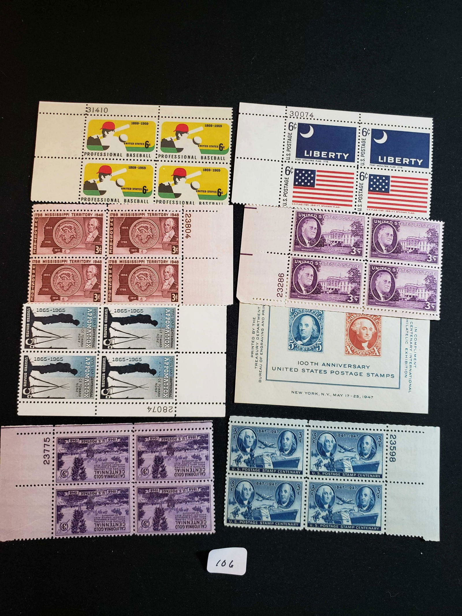 U.S. MINT POSTAGE STAMP COLLECTION OF 10 DIFFERENT MINT (1 of 1)