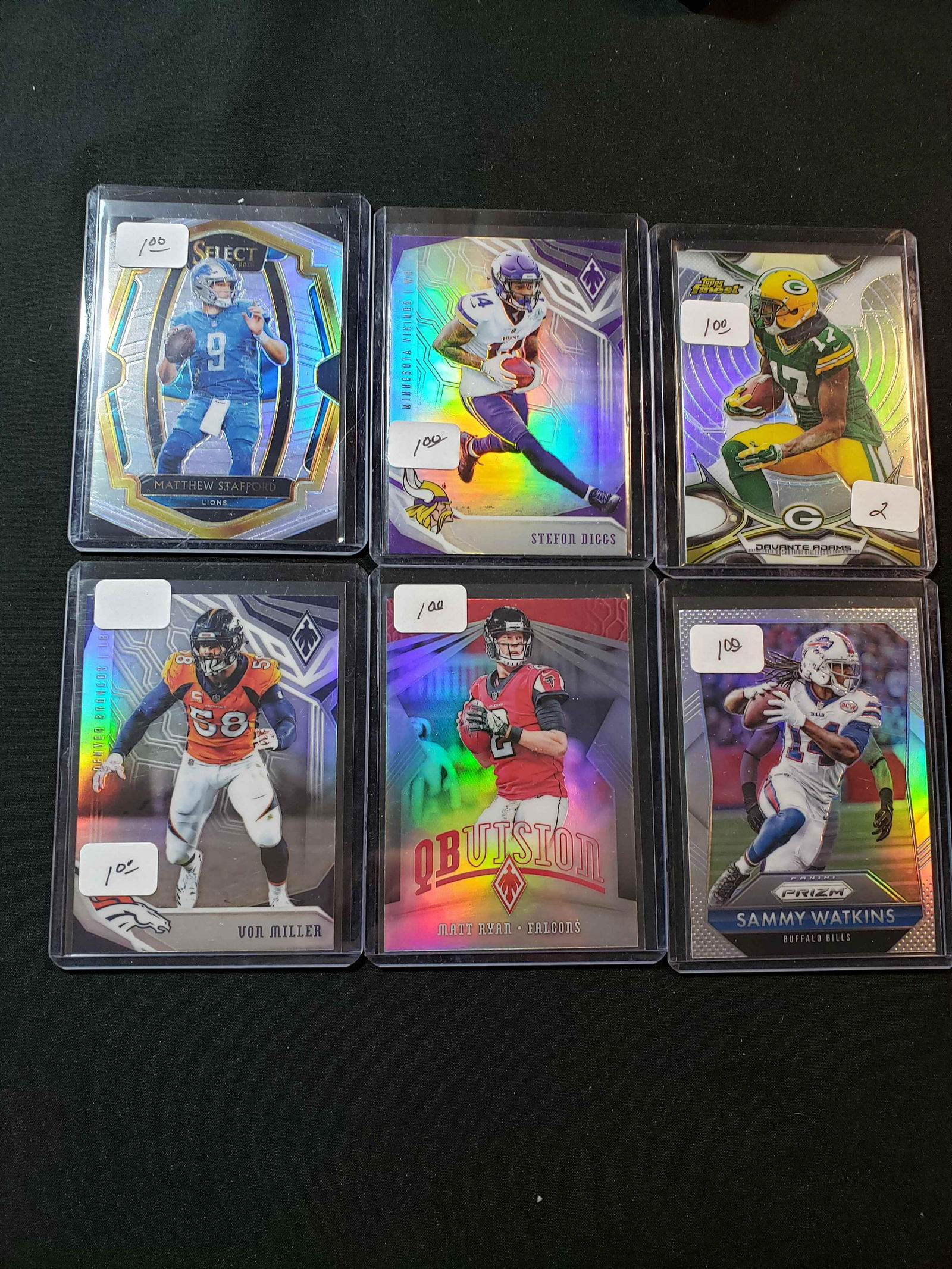 NFL FOOTBALL SILVER PRIZM REFRACTOR CARD (1 of 1)