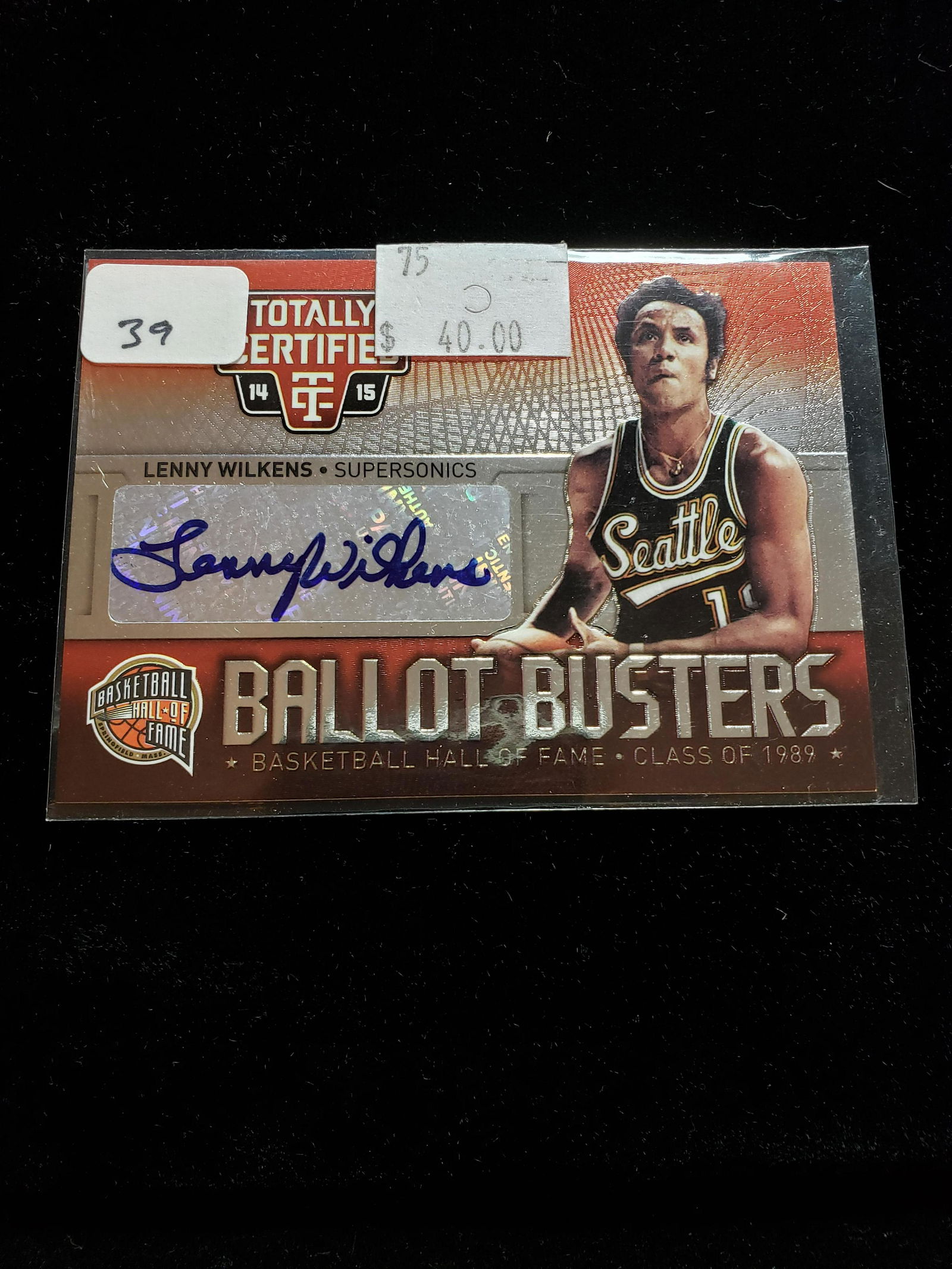 NBA BASKETBALL HALL OF FAMER SSP AUTOGRAPHED CARD (1 of 1)