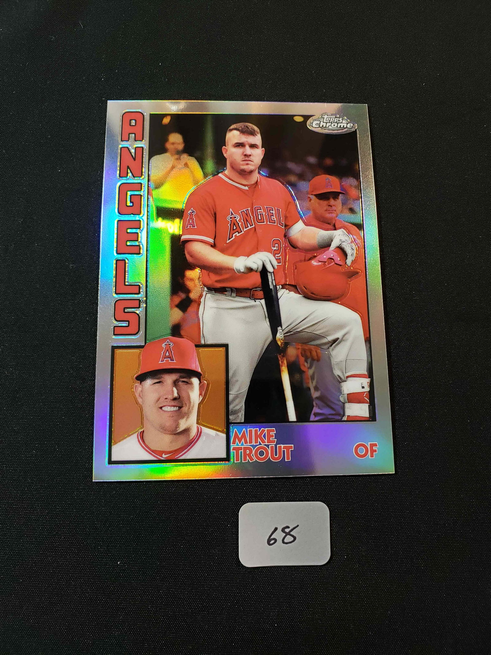 MIKE TROUT ANAHIEM ANGELS TOPPS CHROME INSERT CARD (1 of 1)