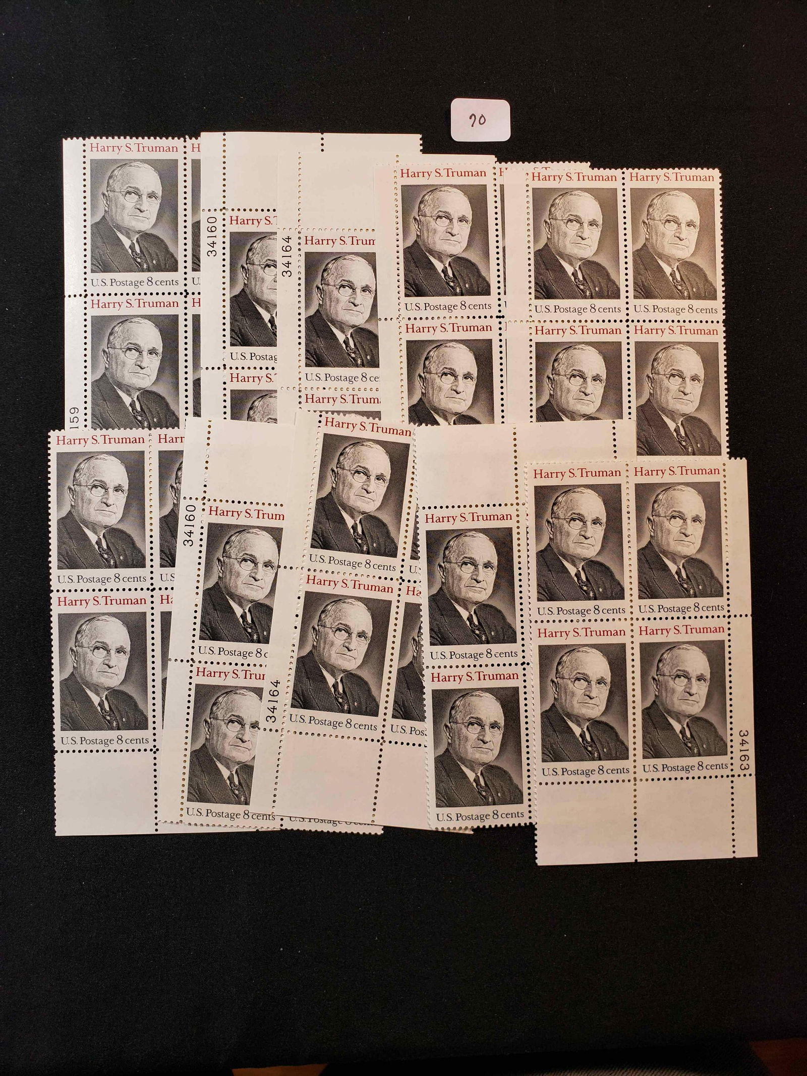 U.S. POSTAGE STAMP COLLECTION OF PLATE BLOCKS (1 of 1)