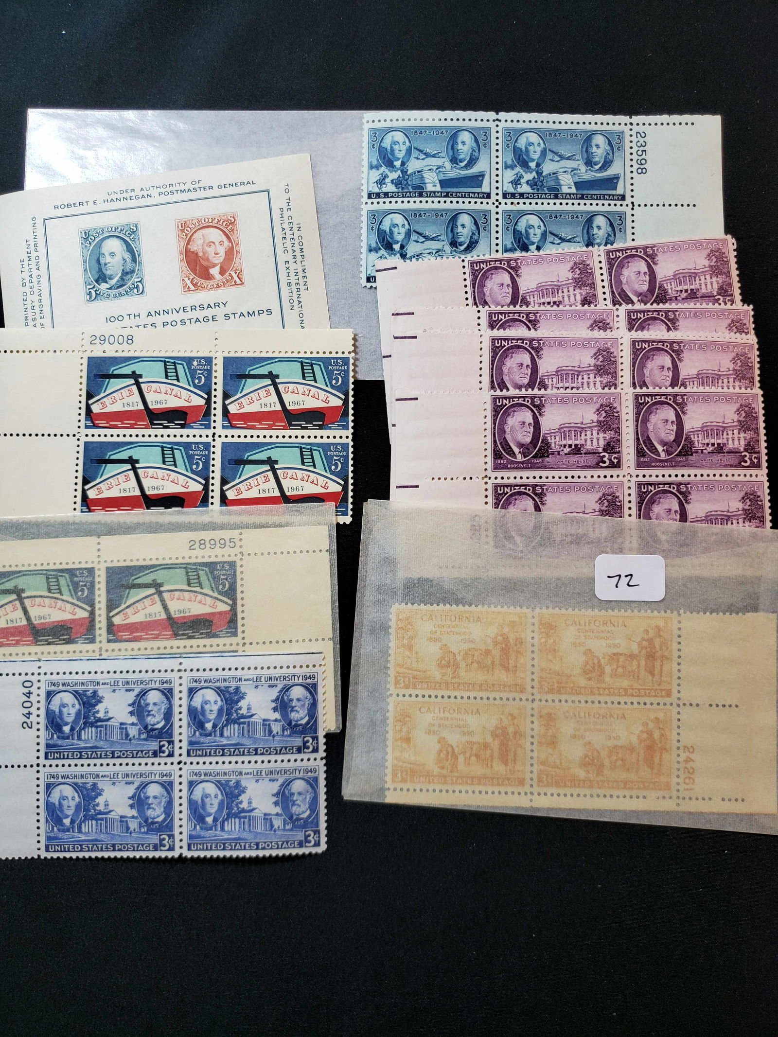 U.S. POSTAGE STAMP COLLECTION OF PLATE BLOCKS (1 of 1)